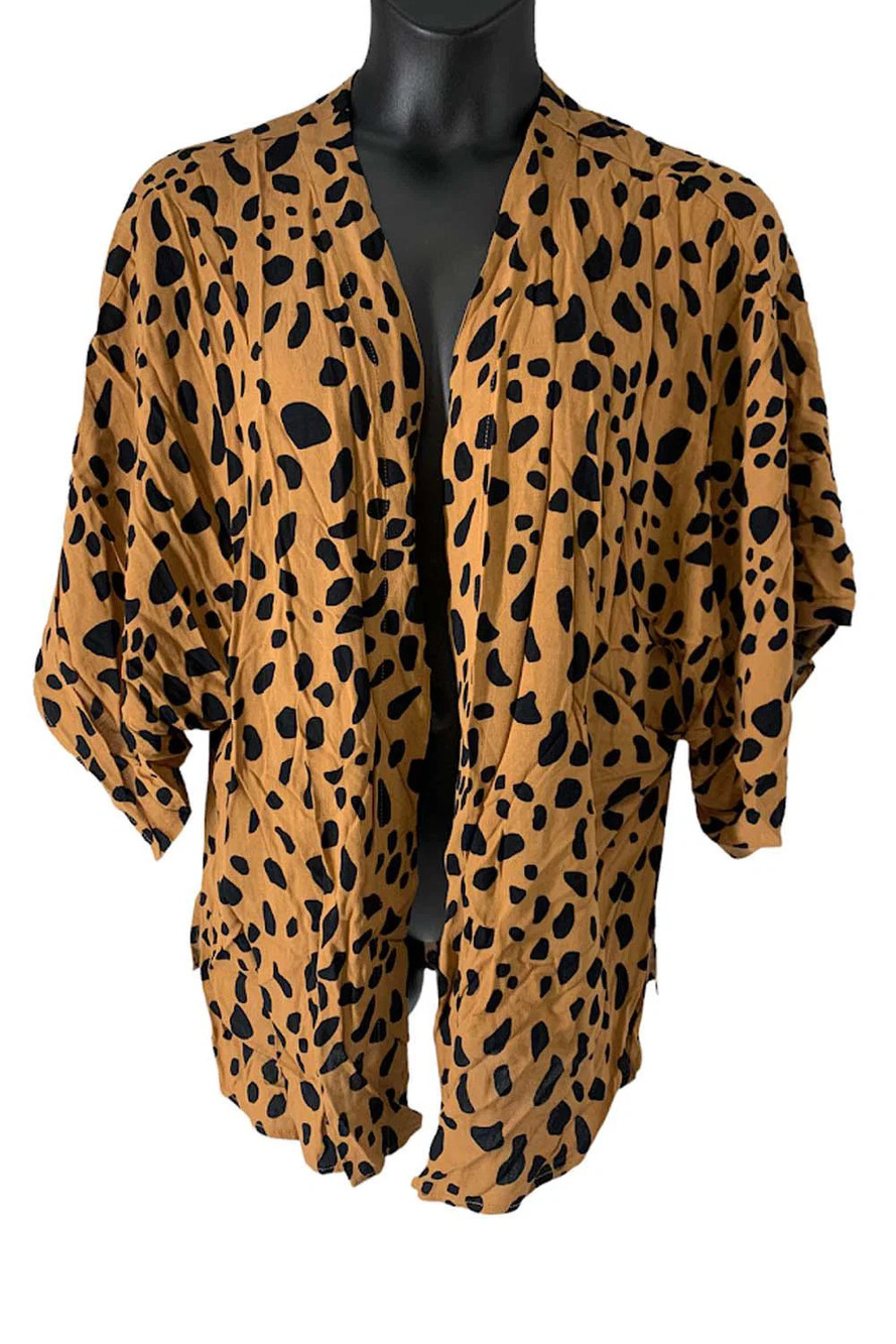 All Worthy Hunter McGrady Printed Open-Front Duster Brown - Regular